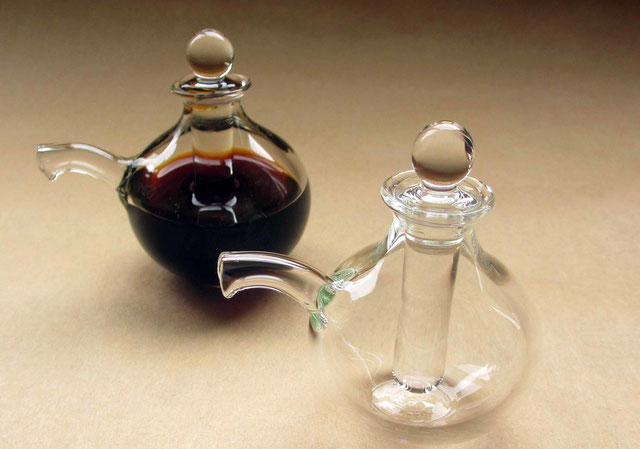 醤油差し 醤油差し こむらさきS(SP-1) - 手作り耐熱ガラス創作工房 クラフト