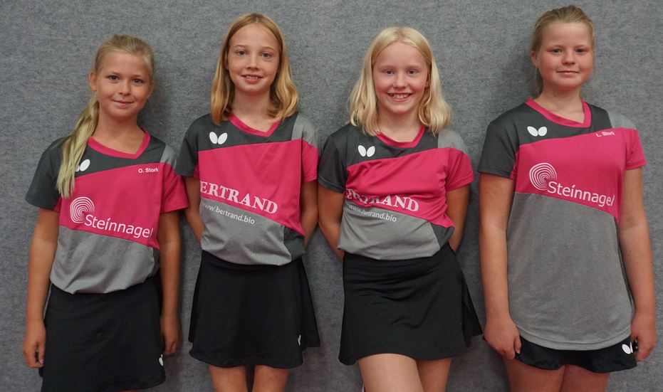 Kreisliga Mädchen 15, v.l.n.r.: Olivia Stork, Lisa Karbstein, Franziska Döring & Lilly Stork