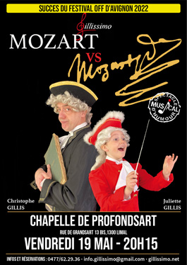 « Mozart VS Mozart » le 19 mai 2023  à la chapelle de Profondsart  