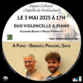 Lieu: Espace Culturel Chapelle de Profondsart; Rue de Grandsart, 13 à 1300 - Limal 