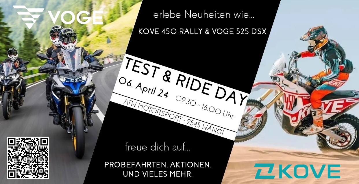 Test & Ride - 06. April 2024 - bei uns in Wängi!