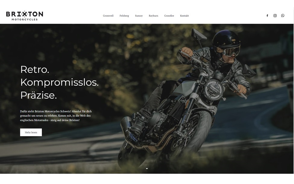 Brixton Motos Schweiz geht online!