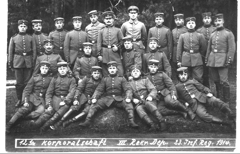 Franz Adam, L. Rößler, 1914 mit Kameraden