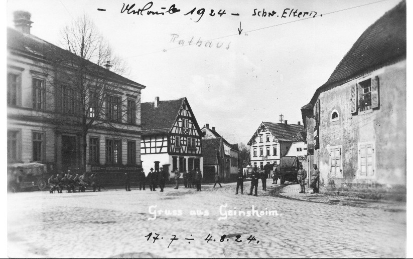 Französische Besatzung in Geinsheim, 1924