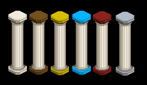 Les colonnes de toutes les couleurs sont des extras.