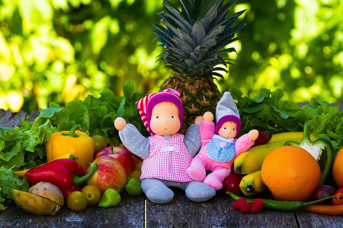 Vegane Stoffpuppe für Babys – schadstoffgeprüft