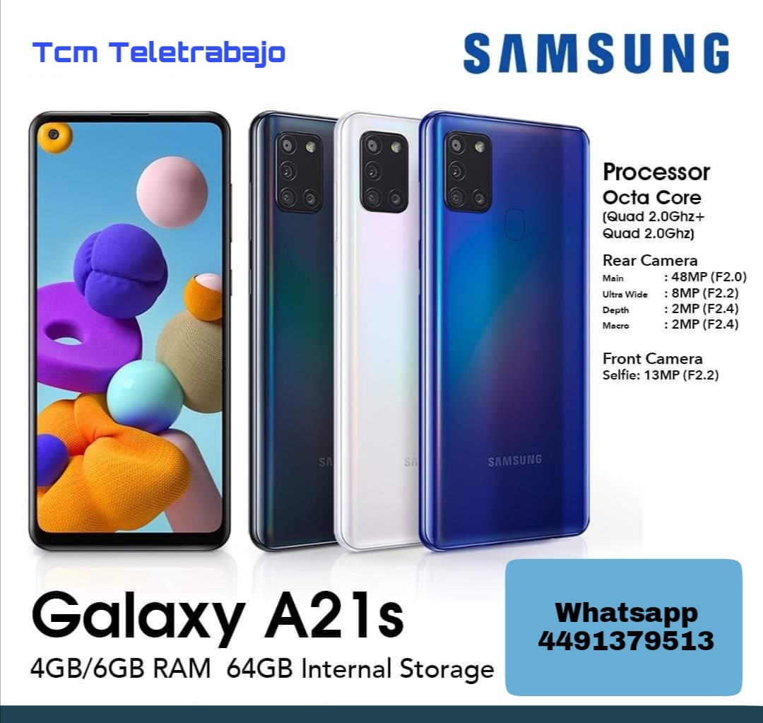 Click aquí👆 Samsung A21s.  $499 al mes 