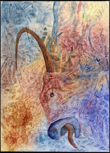 Toro parlante 2007, acuarela 35.5X25.5 cm