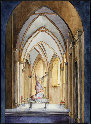 El sacrificio 2007, acuarela 76X56 cm