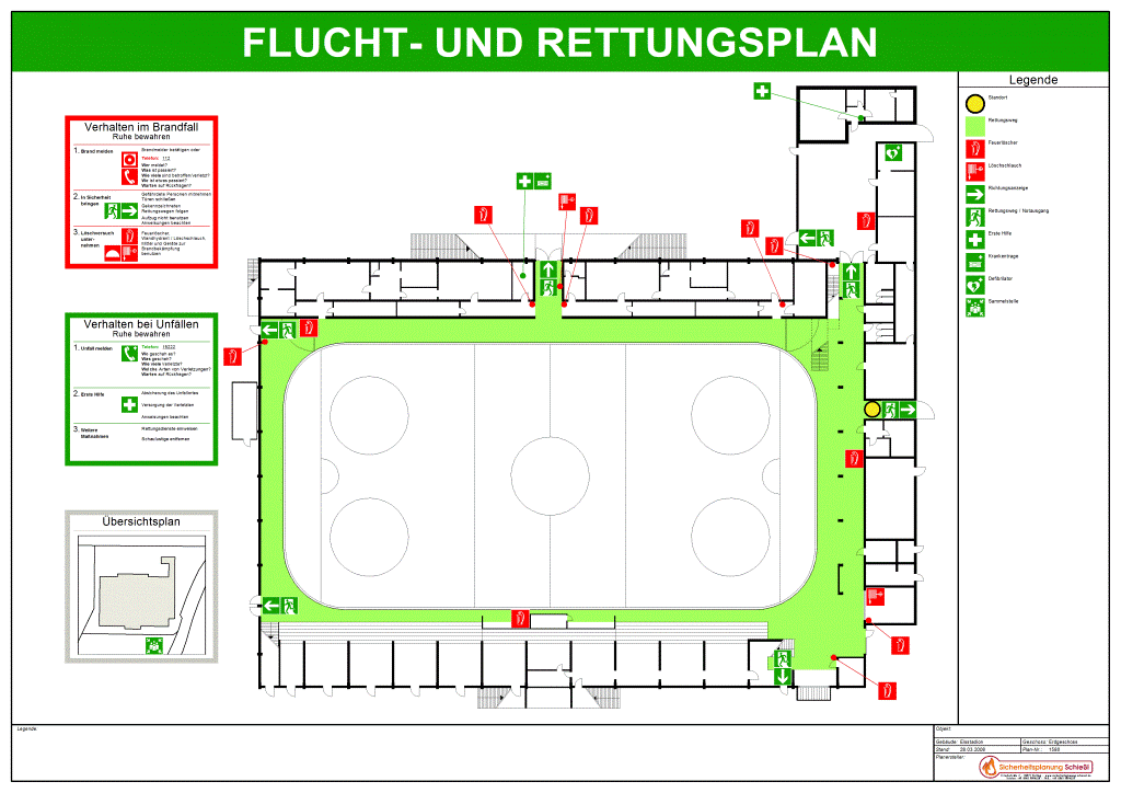 Flucht- und Rettungsplan Eisstadion