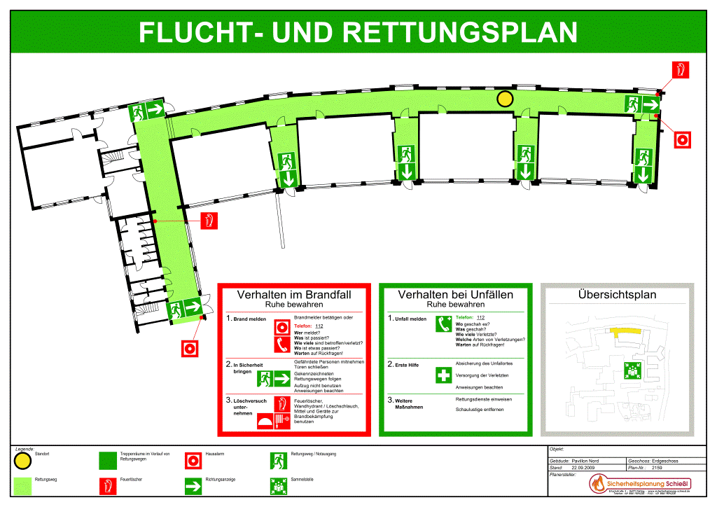 Flucht- und Rettungsplan Schule