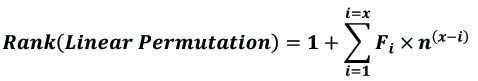 HCR's Rank Formula-2 used to calculate rank of any linear permutation for repetition of articles