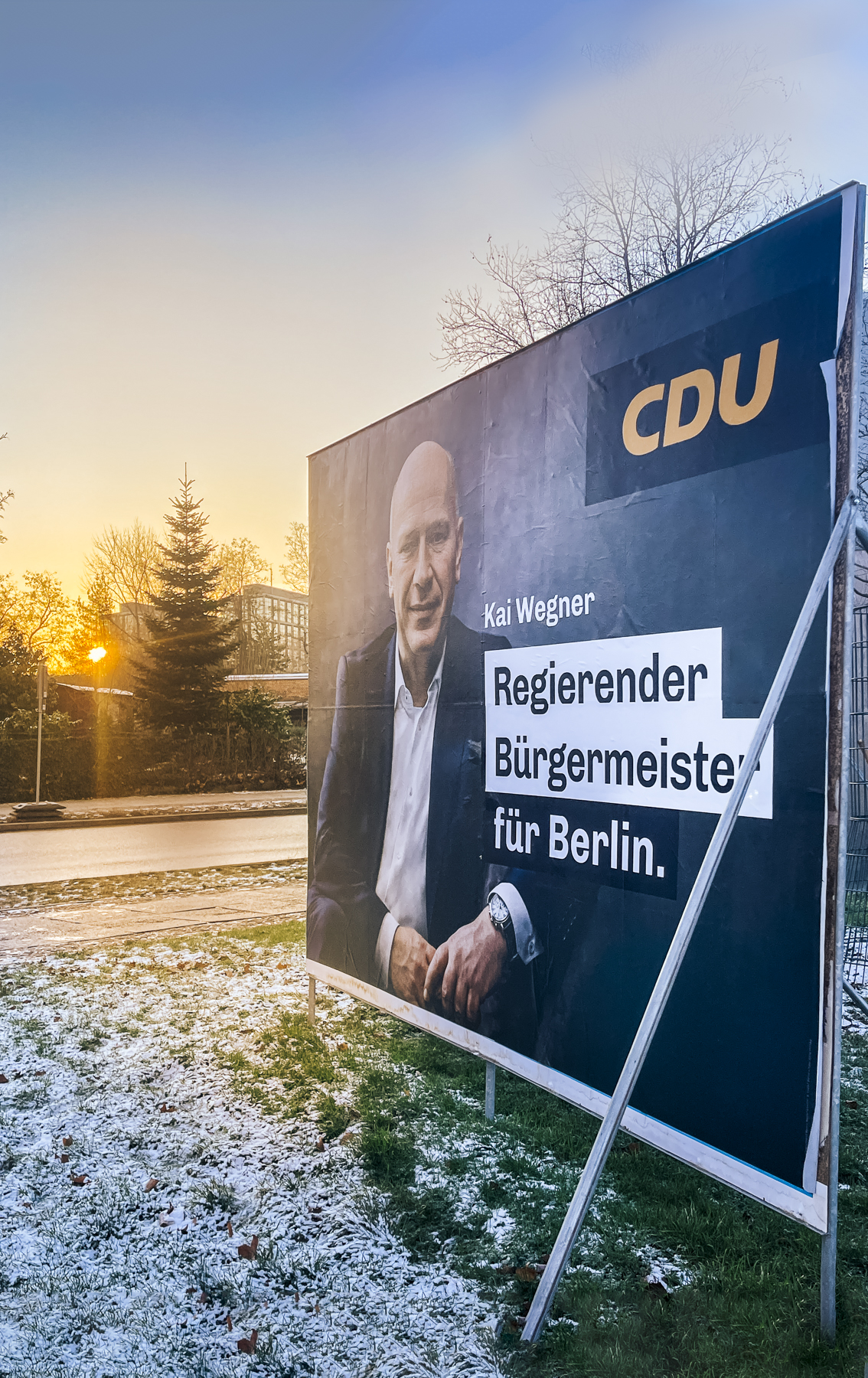 Poster Wahlkampf Kai Wegner Berlin, Fotografin: Anne Hufnagl