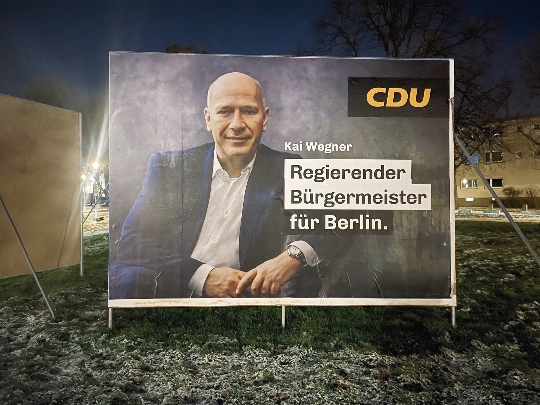 Wahlplakat Kai Wegner CDU Berlin mit Foto von Fotografin Anne Hufnagl