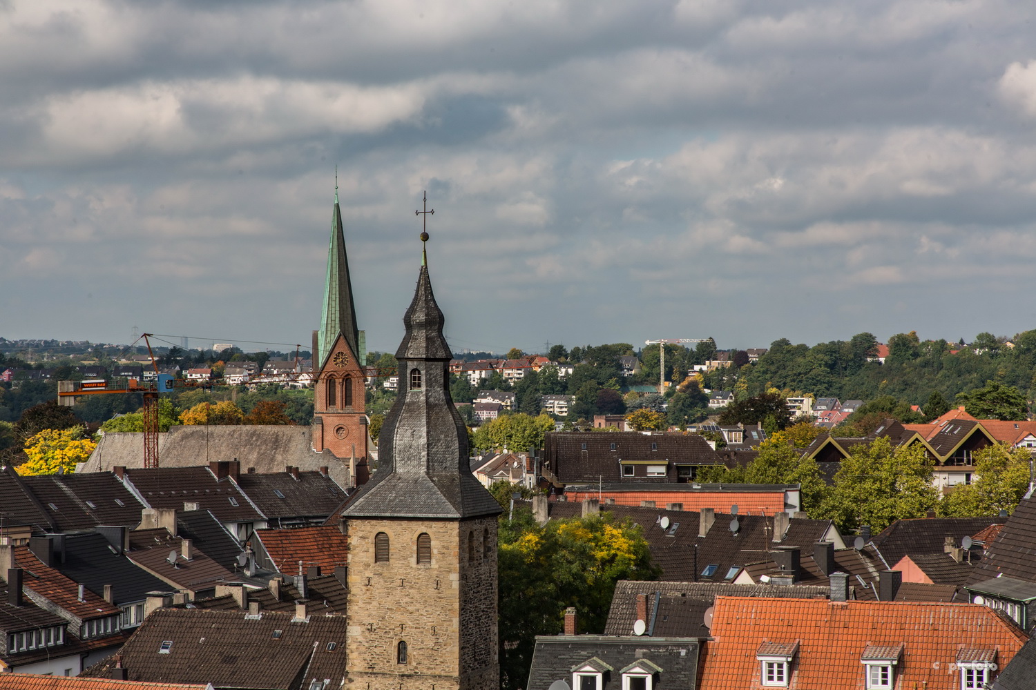 Blick vom St. Georgsturm auf St. Johannis und St. Peter und Paul