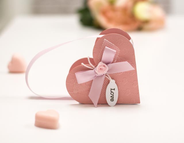 Herzschachtel rosa DIY