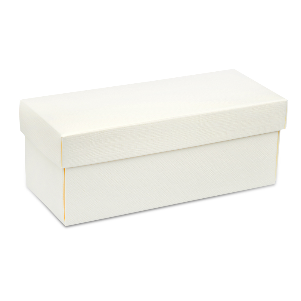 Geschenkschachtel creme Rechteck mit Deckel mittelgroß