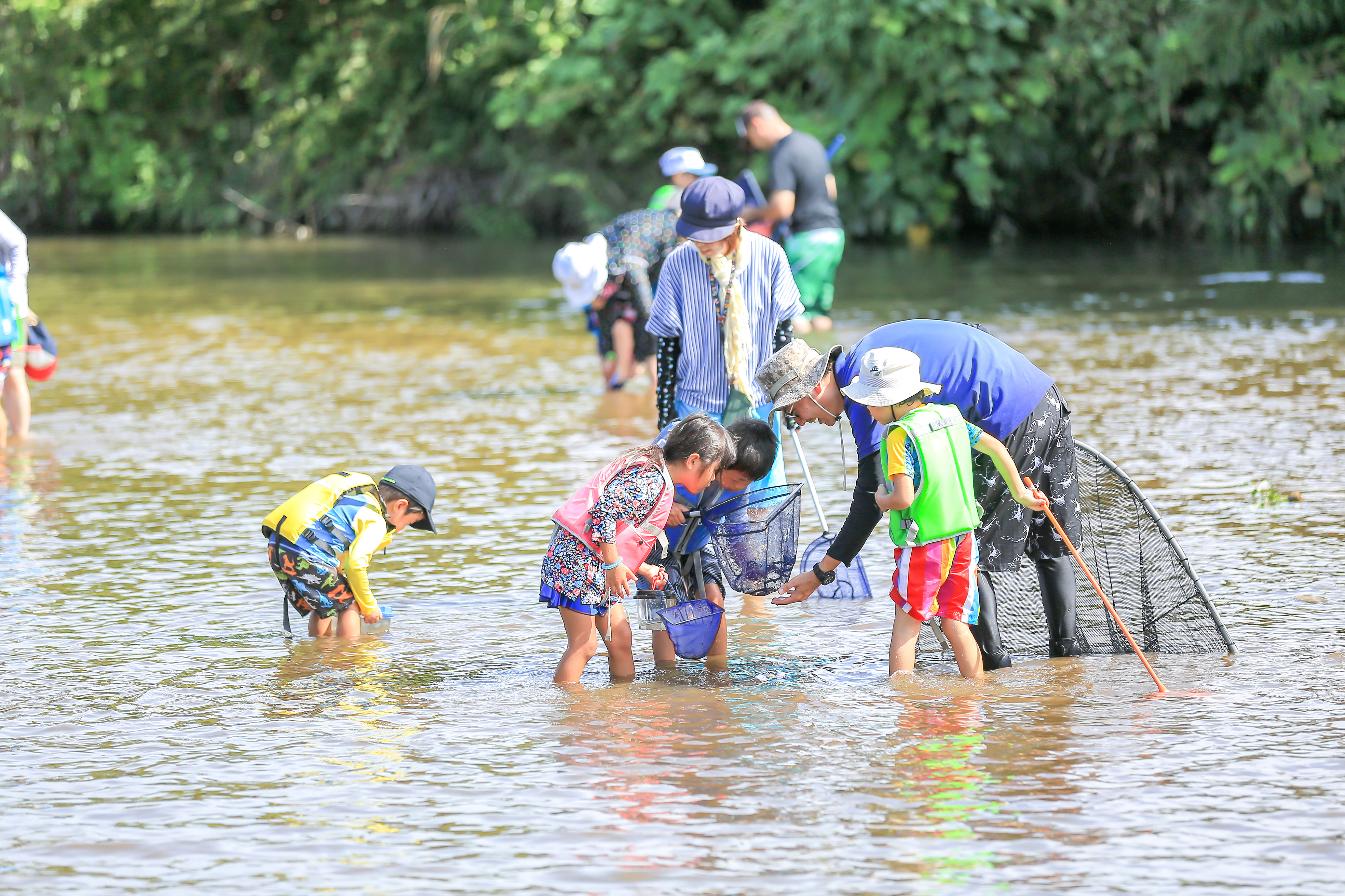 魚をとってみよう 矢作川水族館