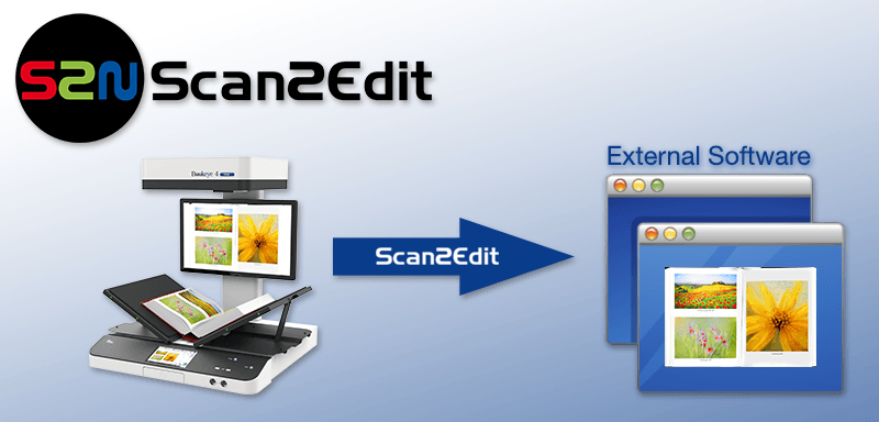 Scan2Edit ermöglicht den Datenaustausch von Bookeye und Widetek Scanner mit gängigen Grafikprogrammen wie Adobe Photoshop etc.