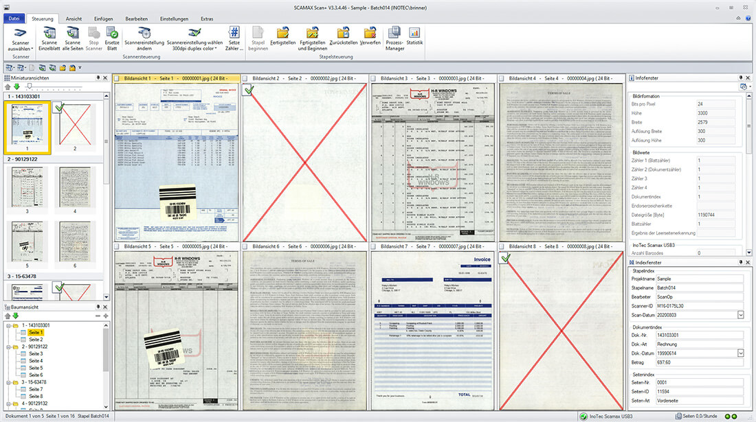 BatchScanWizard - Leistungsstarke Capturing Software Bookeye und WideTek Scanner