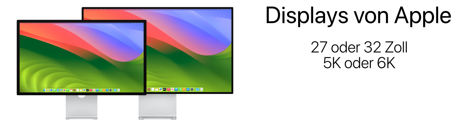 Apple Displays 24 oder 32 Zoll 5K oder 6K