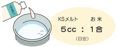 KSメルト：お米＝５cc:１合