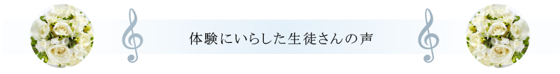 にいらした生徒さんの声