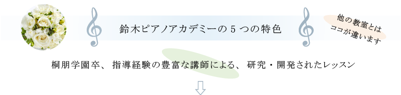 鈴木ピアノアカデミー５つの特色