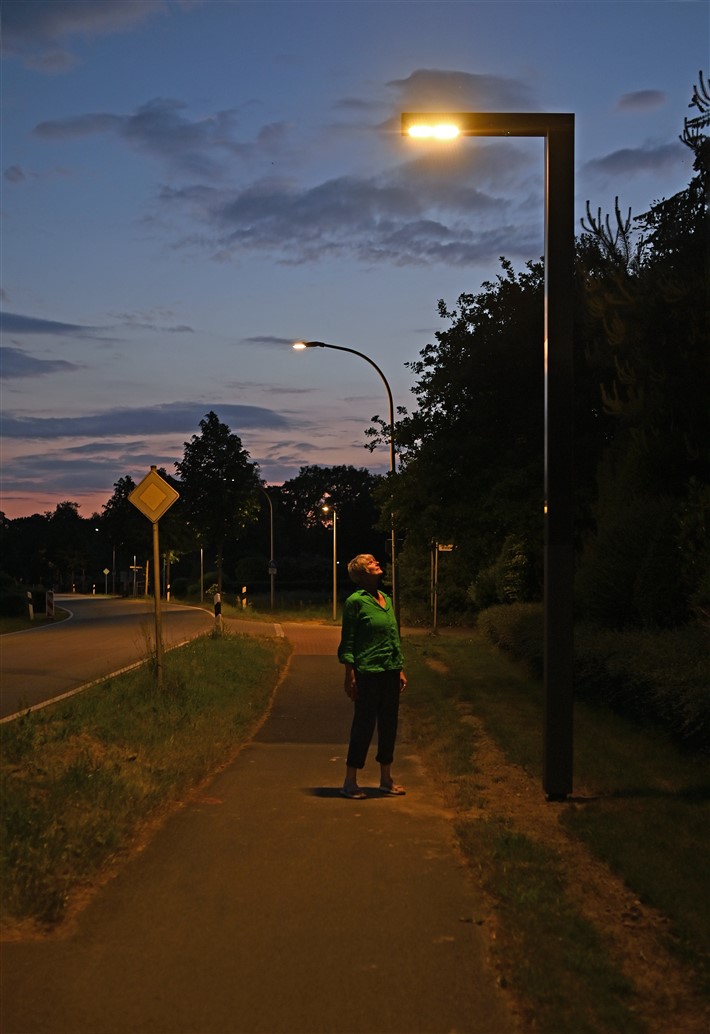 Erste LED-Solarleuchte in der Gemeinde Nortmoor