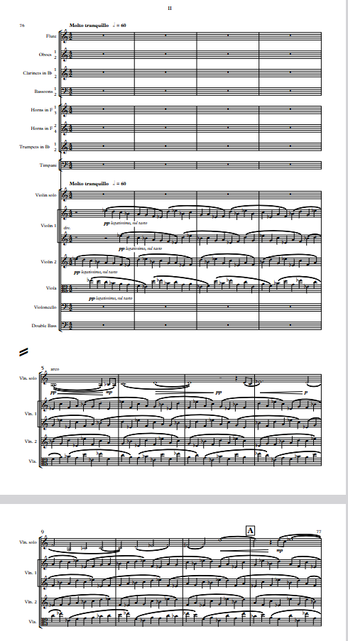 Beginning of the 2nd movement