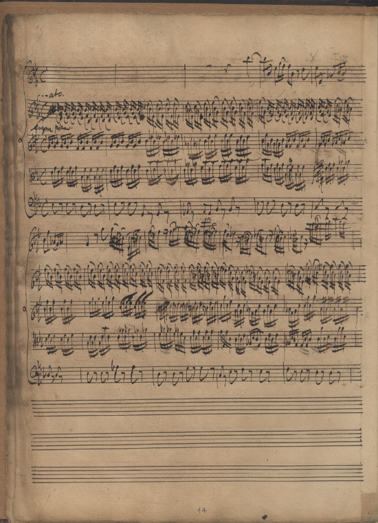 Beginning of the third movement from the Violin Concerto in B flat major TWV 51:B1