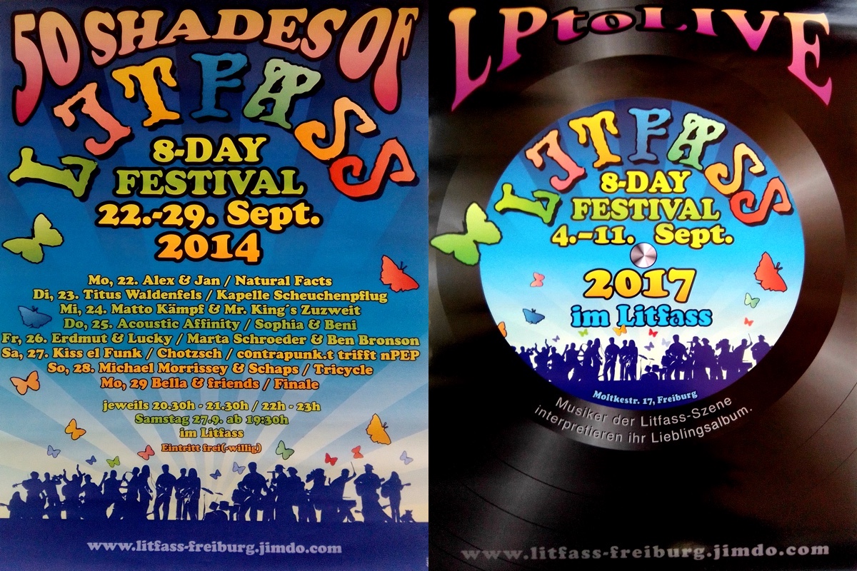Litfass Festival Poster - Line Up 2014 und 2017