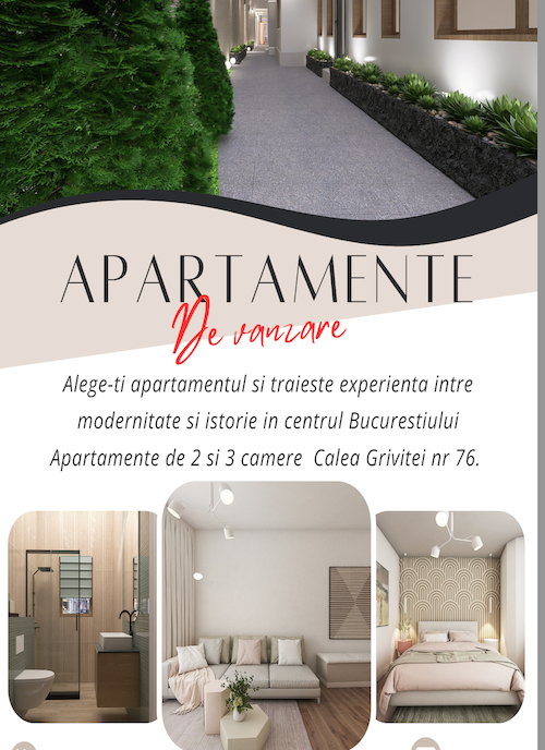 Apartamente noi în clădirea vechii reședințe interbelice de pe Calea Griviței