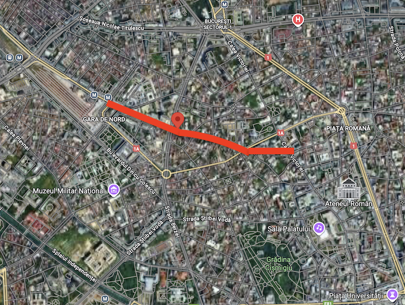 Calea Griviței între Gara de Nord și Calea Victoriei