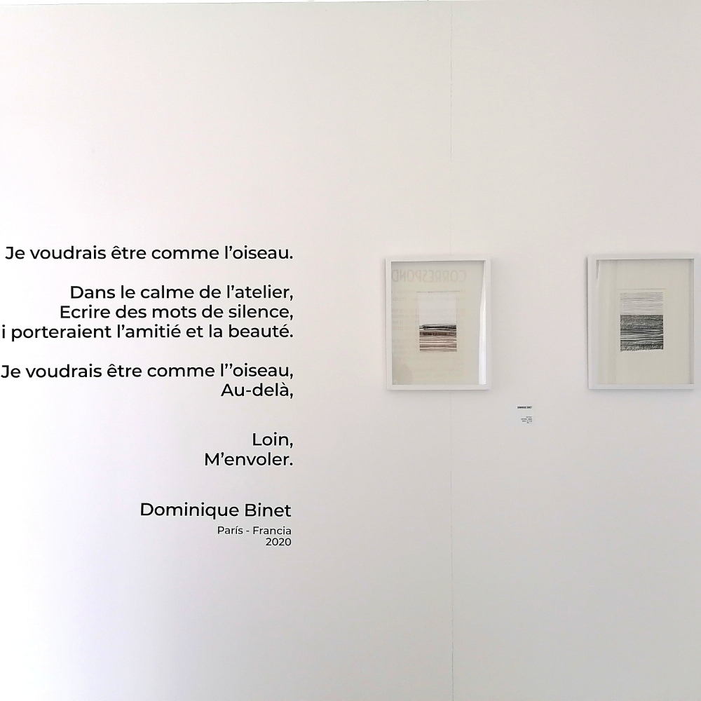 Poesía y obras en papel, Dominique Binet. 2020. 