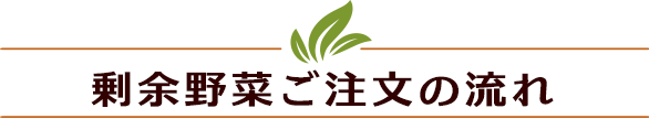 剰余野菜ご注文の流れ