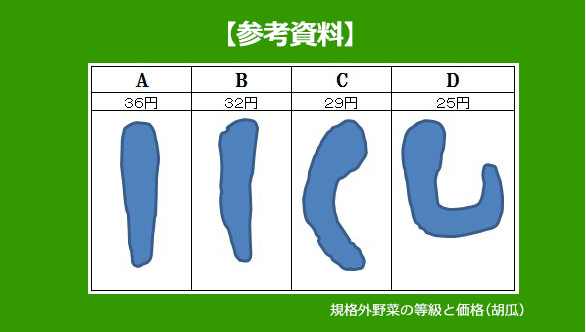 【参考資料】規格外野菜の等級と価格（胡瓜）