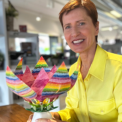 Birgitta Barlet: Die Robotic Flower macht Technik erlebbar und lädt zusätzlich zum kreativen Gestalten ein