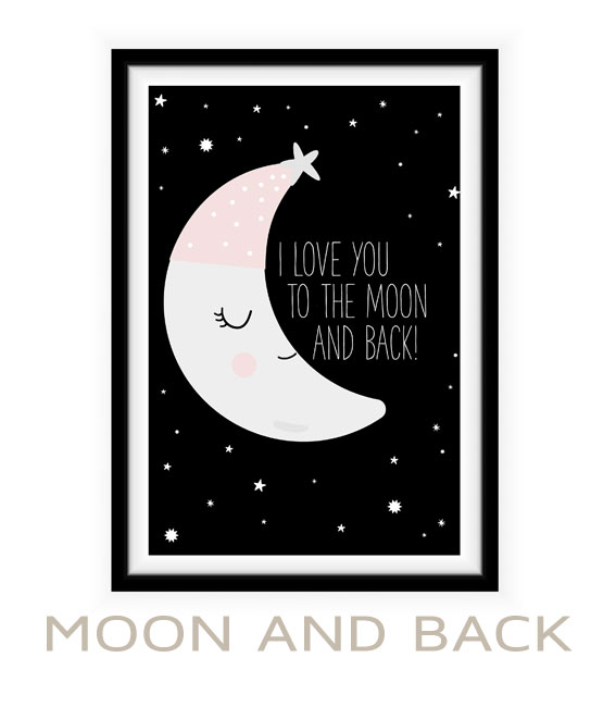 Poster to the moon and back