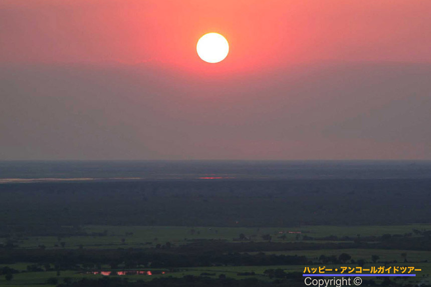 プノンチソールにて夕陽