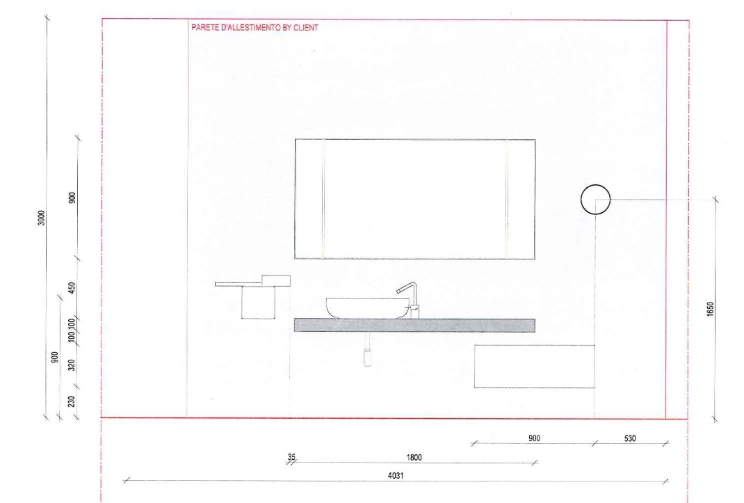 Scheda tecnica della composizione Boffi proposta