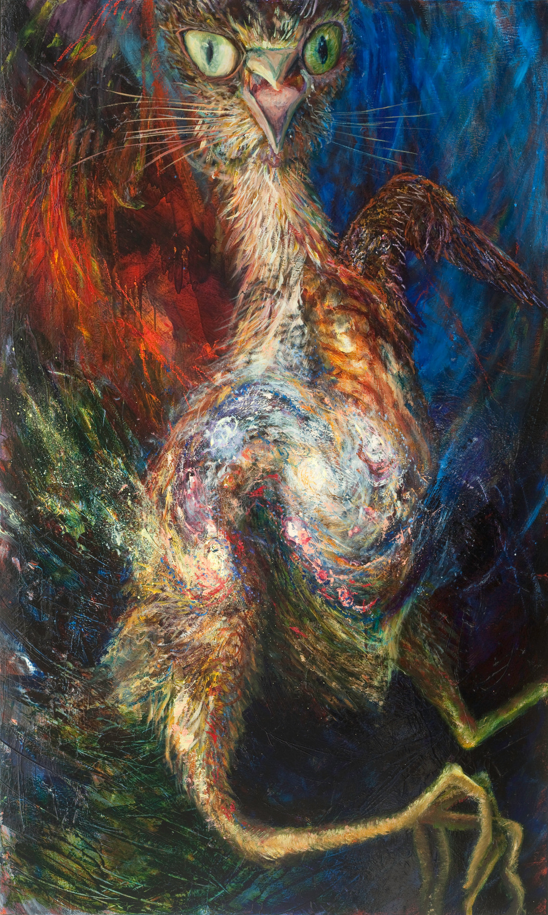 "Cosmic Chicken" - Huile sur toile - 152x92cm