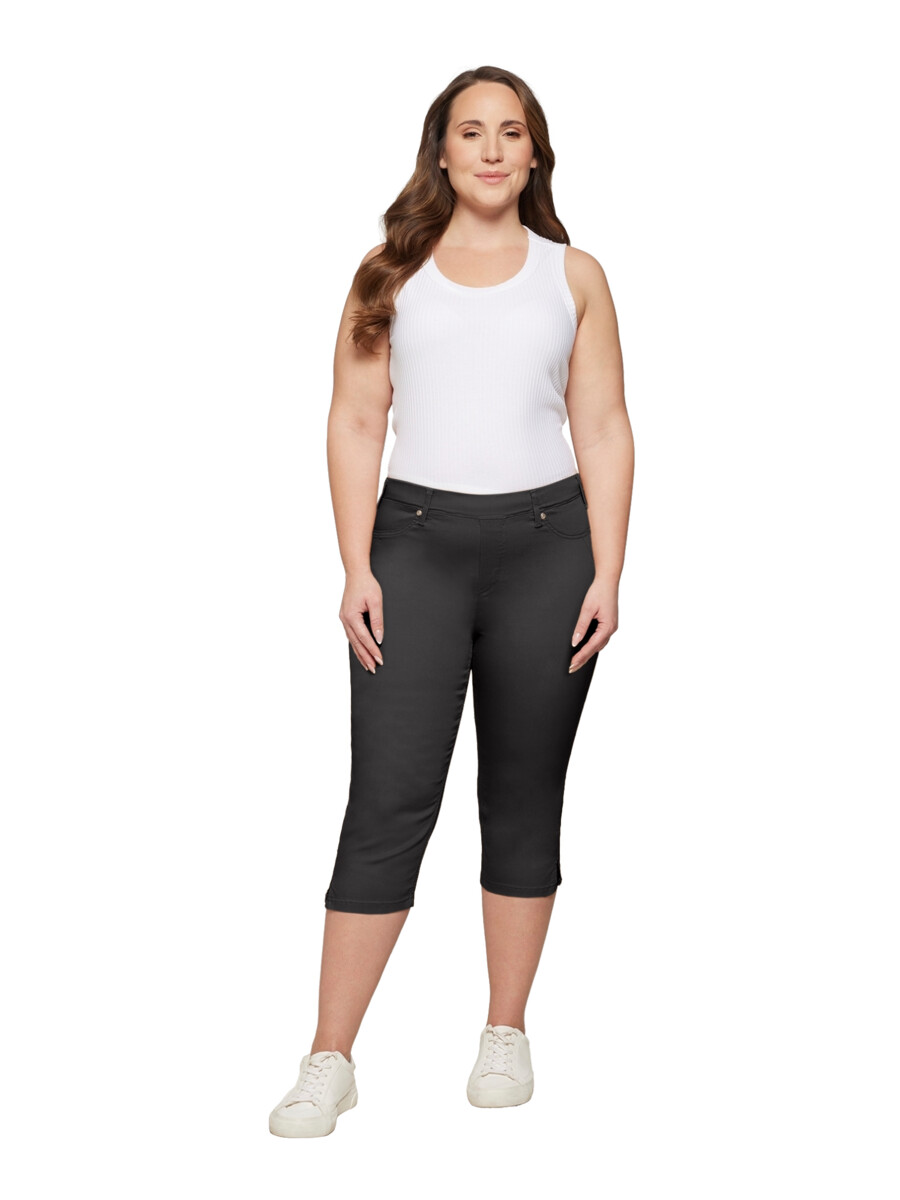 Pantalon 3/4 dame grande taille