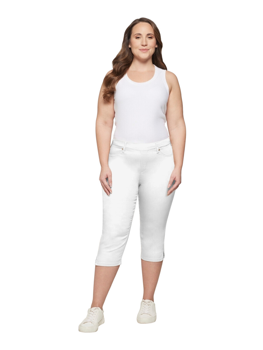 Pantalon 3/4 dame grande taille