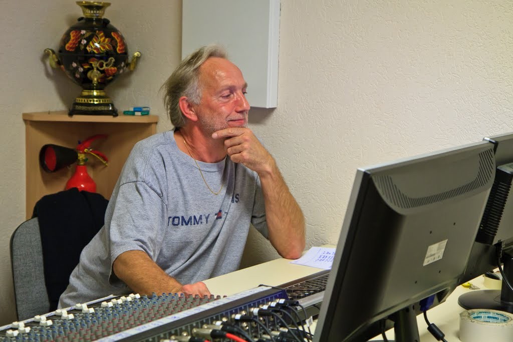 2012 : Jacques à la console lors de l'enregistrement du CD "Voyages..."