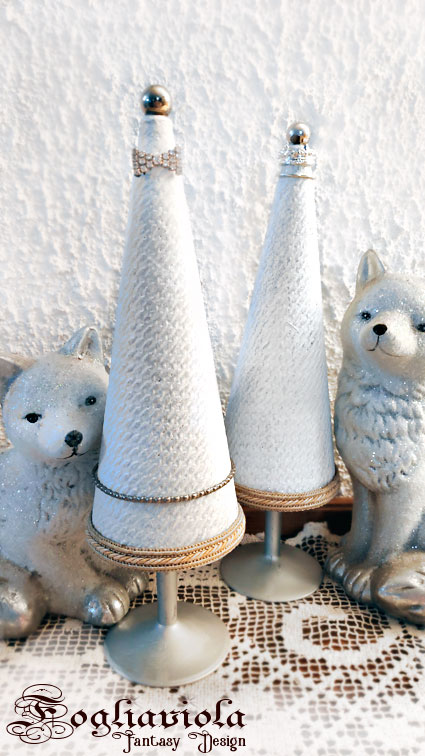 Tutorial albero di natale a cono shabby chic provenzale