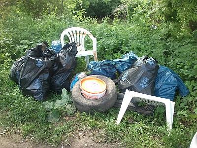 der Müllberg wurde dieses Mal schnell von der Stadt abgeholt