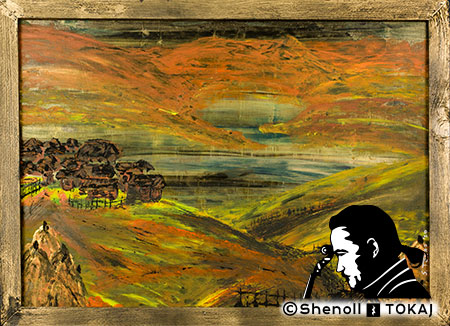 Malerei  von Shenoll Tokaj, Bild, Unikat Golden Fields, Copyright Shenoll Tokaj 2020