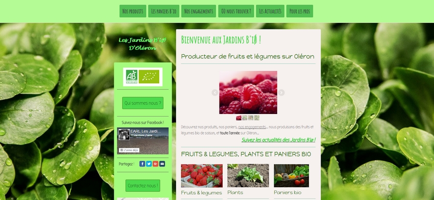 les jardins bio d'Oleron - SEO, Creation site et Web marketing