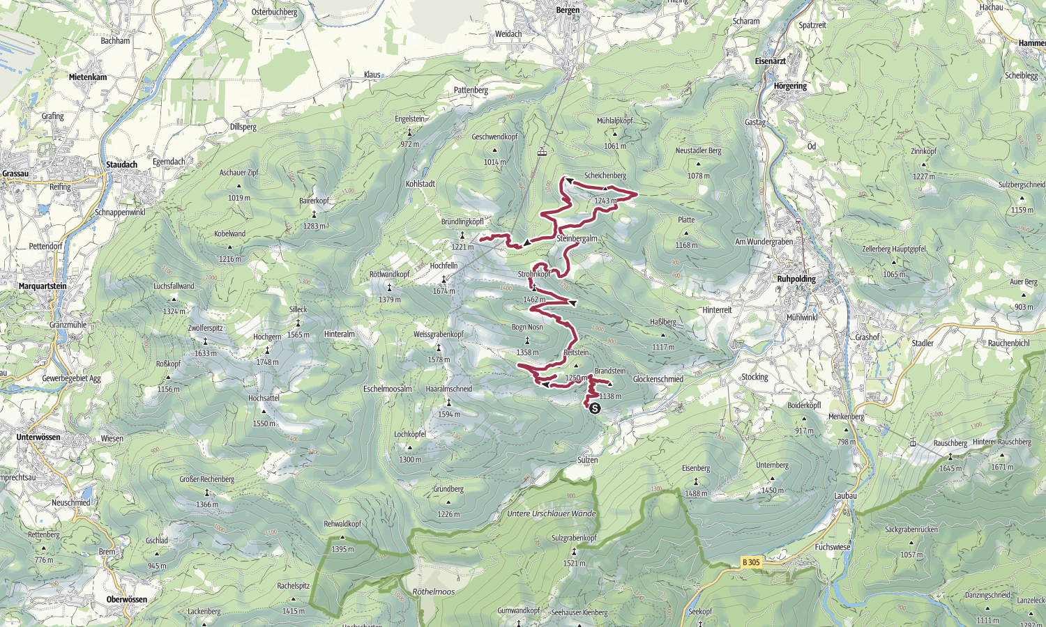 Erweiterung: Brandstein + Kemeikopf + Strohnkopf + Scheichenberg